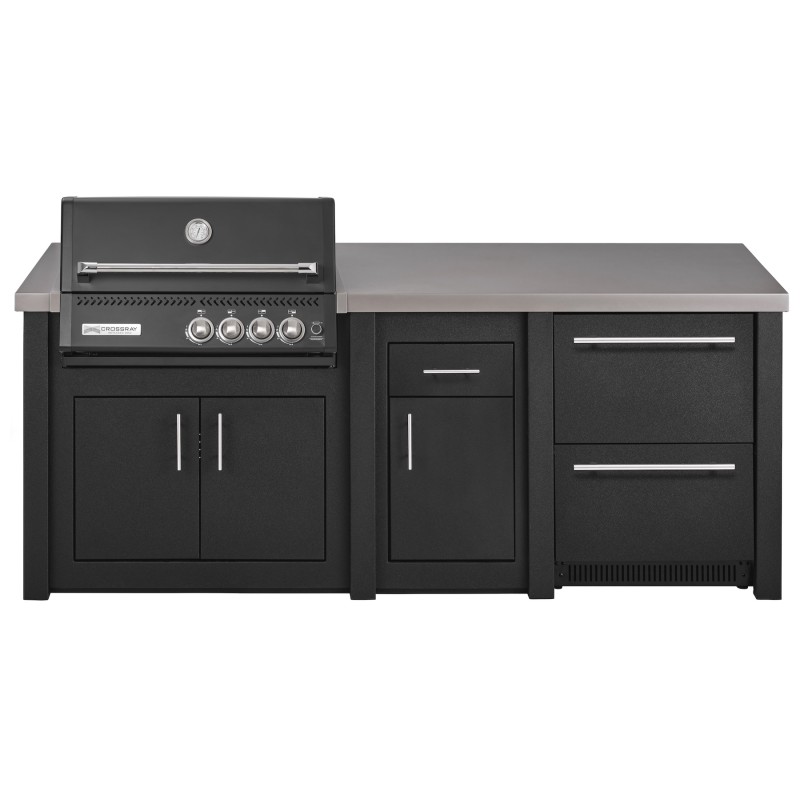 Cocina Exterior Grandpro Serie Alu Graphite Crossray Black Pack 2