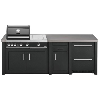 Cocina Exterior Grandpro Serie Alu Graphite Premium Plus Pack 2