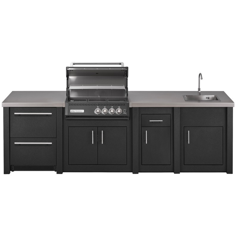 Cocina Exterior Grandpro Serie Alu Graphite Crossray Black Pack 3