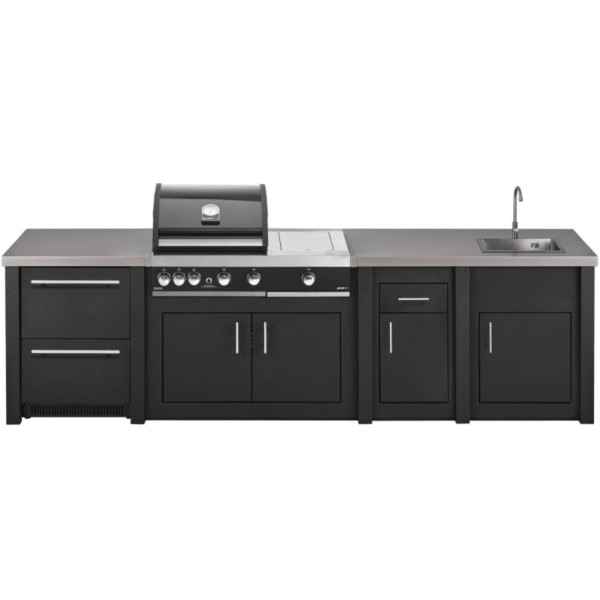 Cocina Exterior Grandpro Serie Alu Graphite Premium Plus Pack 3