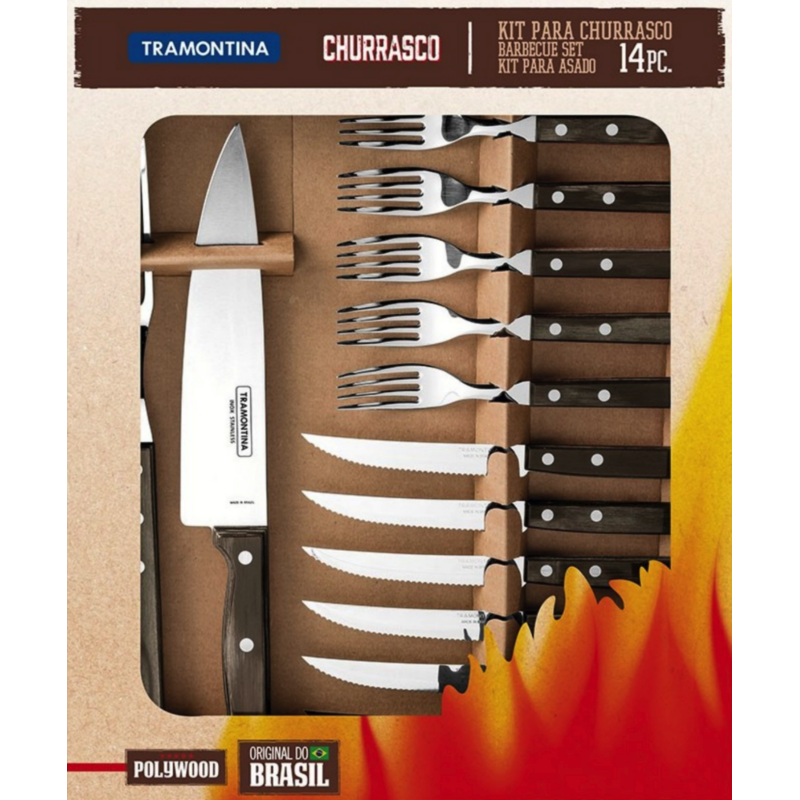 Juego para Barbacoa 14 piezas Polywood Tramontina