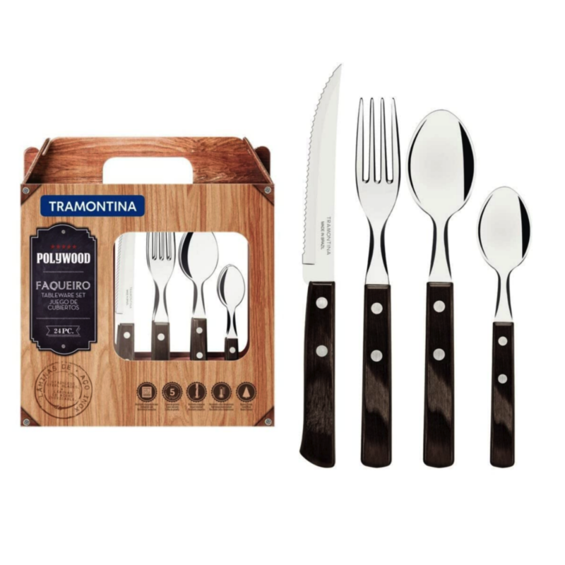 Juego de 24 Cubiertos Polywood Tramontina