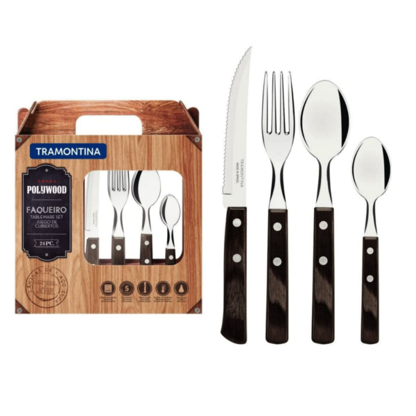 Juego de 24 Cubiertos Polywood Tramontina