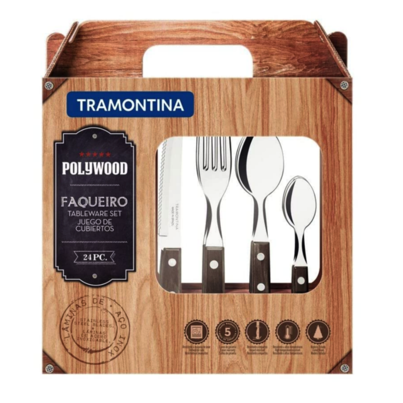Juego de 24 Cubiertos Polywood Tramontina