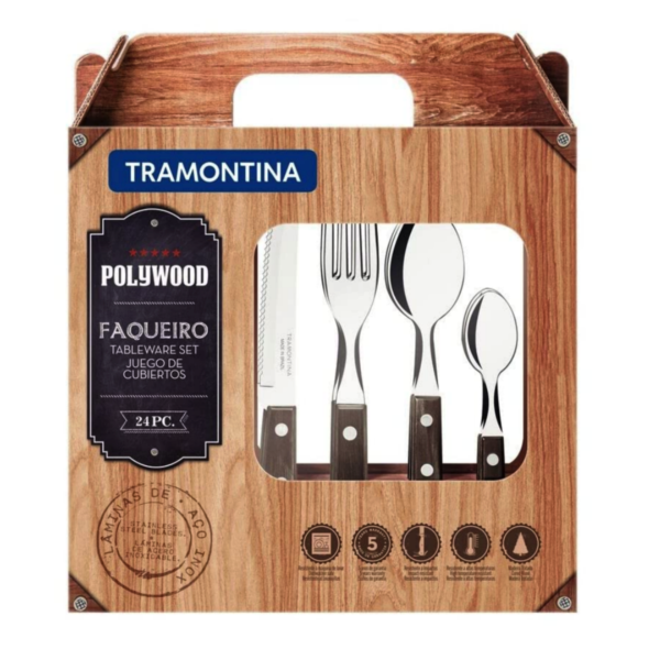 Juego de 24 Cubiertos Polywood Tramontina
