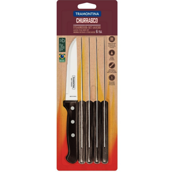 Juego 6 Cuchillos Jumbo Polywood Tramontina