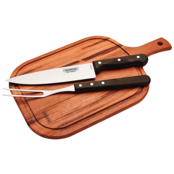 Set para Trinchar con Tabla de Madera Tramontina