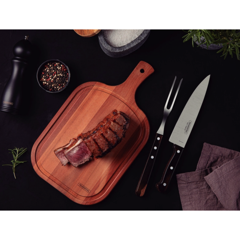 Set para Trinchar con Tabla de Madera Tramontina