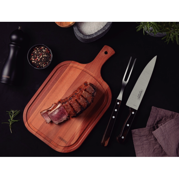 Set para Trinchar con Tabla de Madera Tramontina