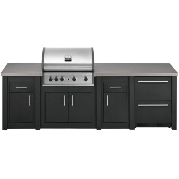 Cocina Exterior Grandpro Serie Alu Graphite Pro Elite Pack 4