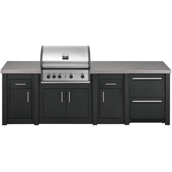 Cocina Exterior Grandpro Serie Alu Graphite Pro Elite Pack 4