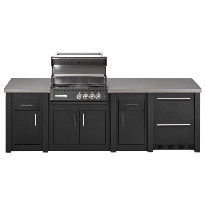 Cocina Exterior Grandpro Serie Alu Graphite Crossray Black Pack 4