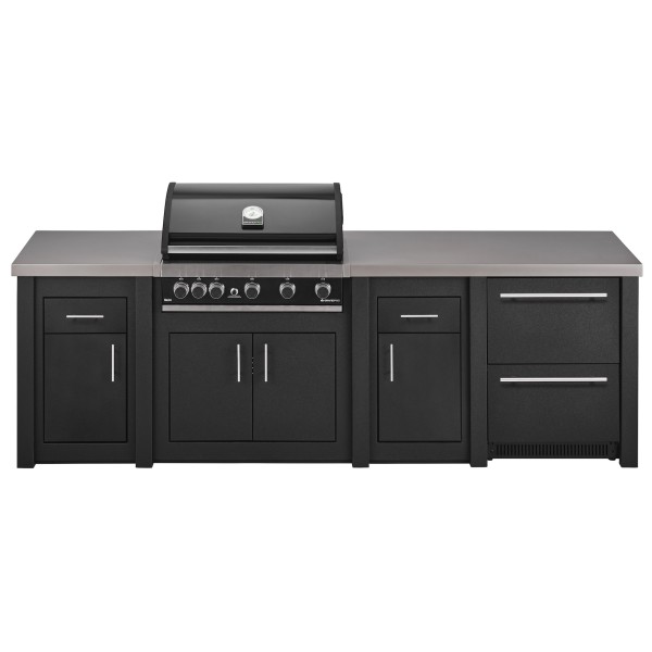 Cocina Exterior Grandpro Serie Alu Graphite Maxim Pack 4