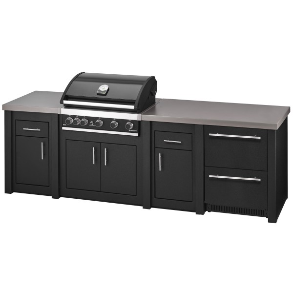 Cocina Exterior Grandpro Serie Alu Graphite Maxim Pack 4
