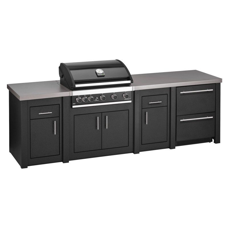 Cocina Exterior Grandpro Serie Alu Graphite Maxim Pack 4