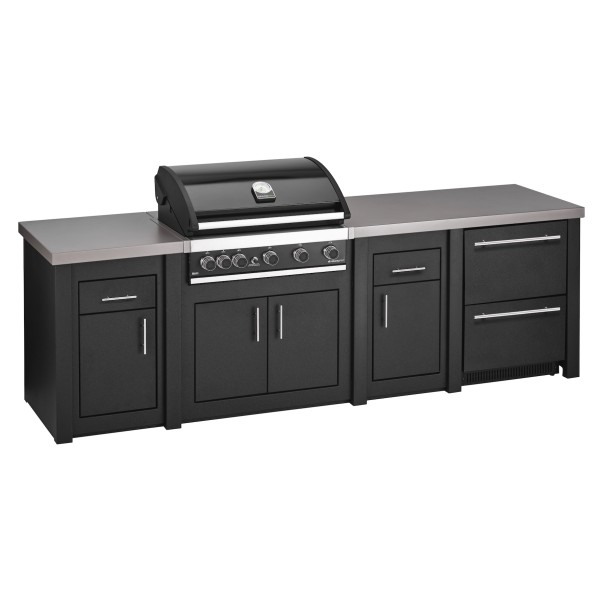 Cocina Exterior Grandpro Serie Alu Graphite Maxim Pack 4