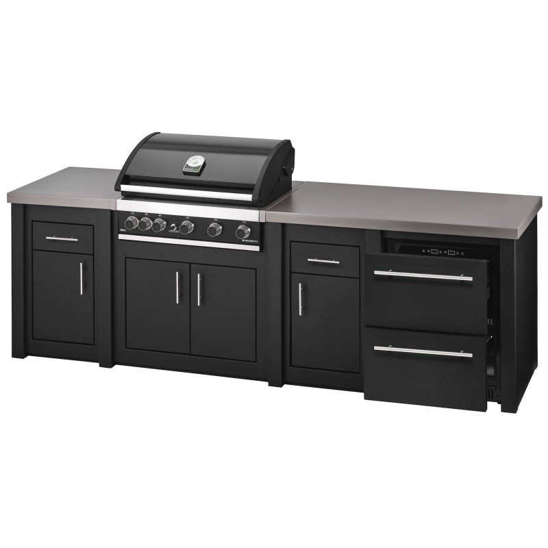Cocina Exterior Grandpro Serie Alu Graphite Maxim Pack 4