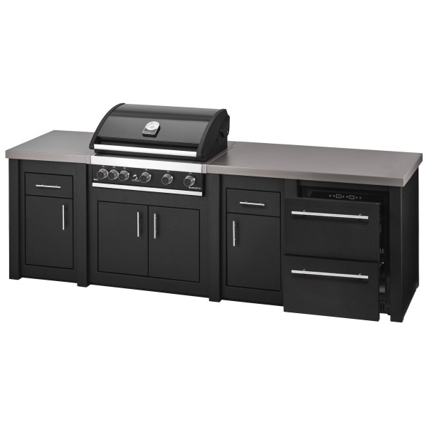 Cocina Exterior Grandpro Serie Alu Graphite Maxim Pack 4