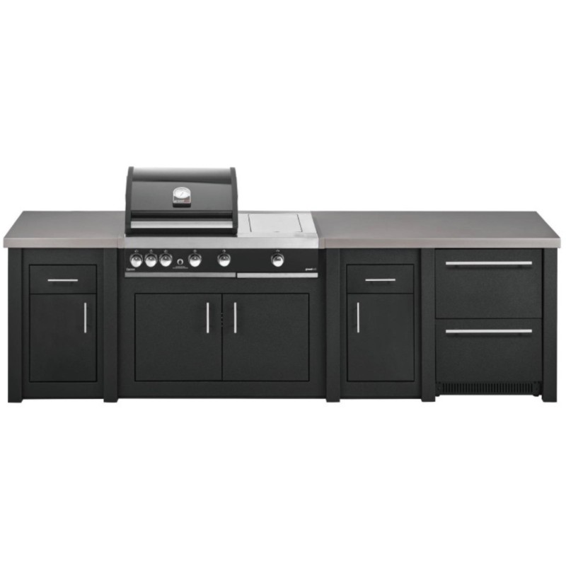 Cocina Exterior Grandpro Serie Alu Graphite Premium Plus Pack 4
