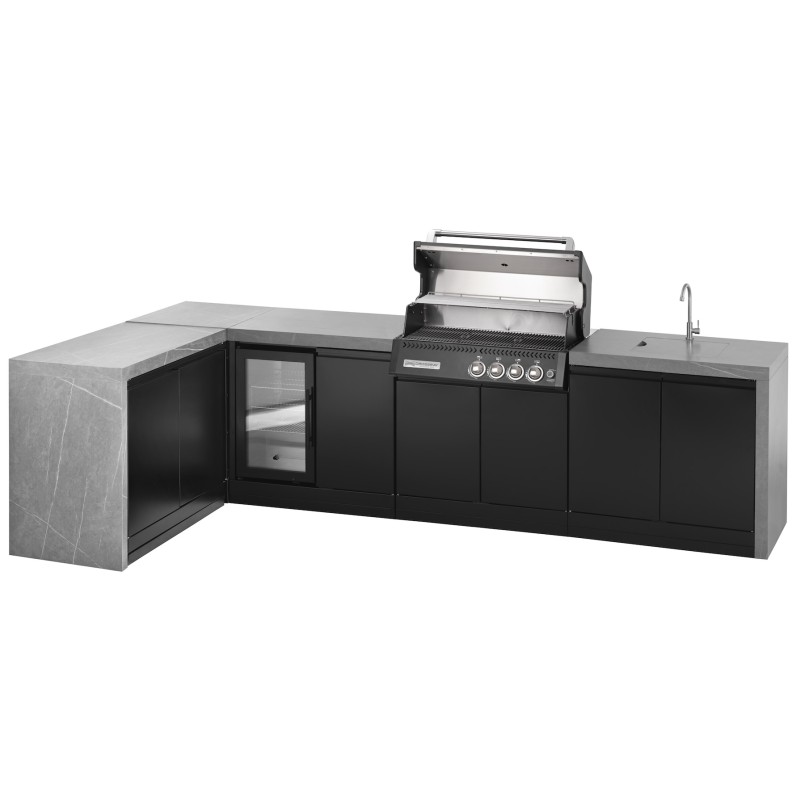 Cocina Exterior Grandpro L-Shape Crossray Black