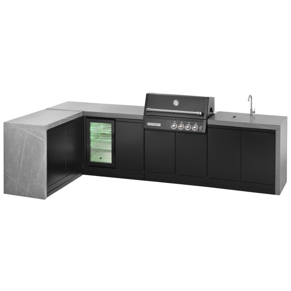 Cocina Exterior Grandpro L-Shape Crossray Black