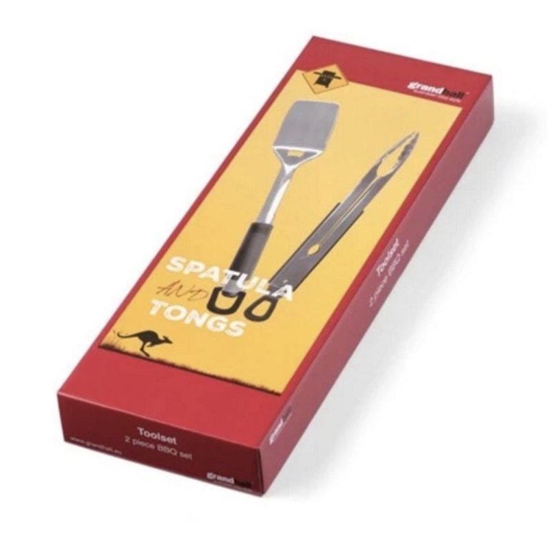 Set 2 utensilios Inox. barbacoas Grandhall