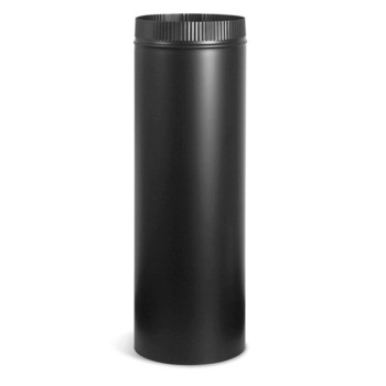 Tubo Negro Mate 350 mm. para Barbacoa