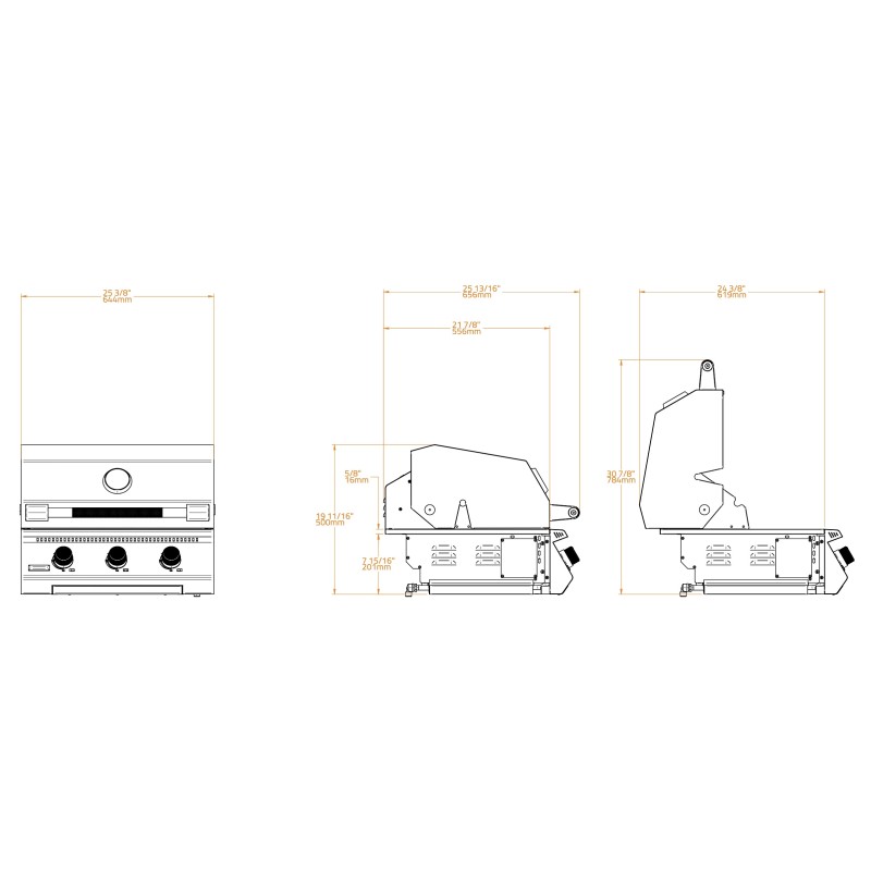 Barbacoa Brabura Fusion 300 LITE de Encastrar