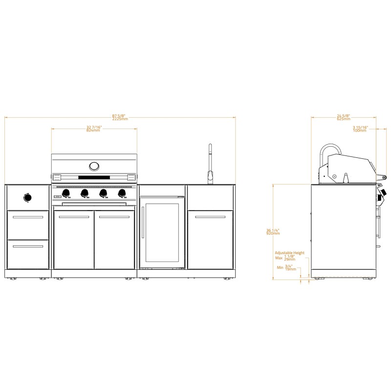 Cocina Exterior Brabura Serie LITE 400