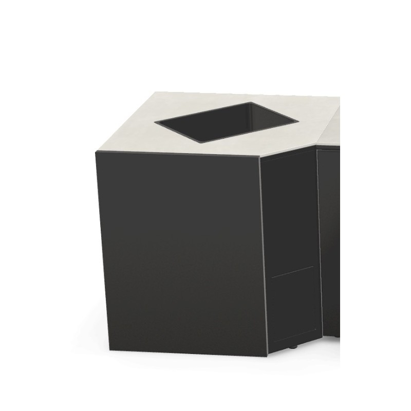 Módulo Rinconera CT 90 Brabura con Neolith Y Jardinera para planta