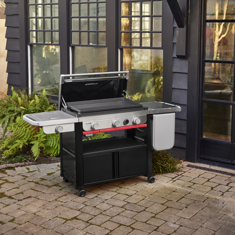 Plancha Weber Slate GPD 76 cm con Quemador lateral