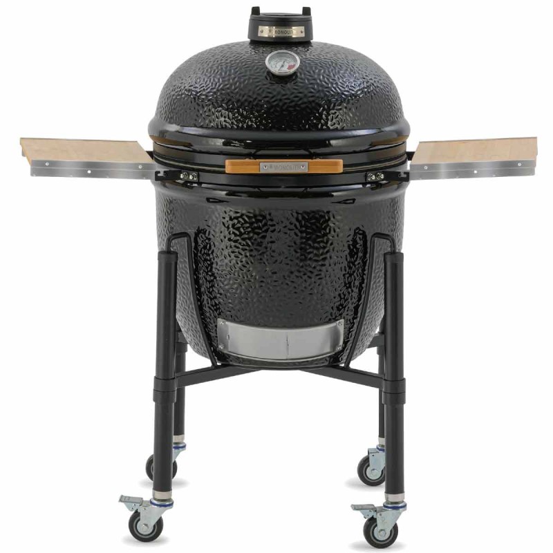 Kamado Monolith ONE.66 con carro y mesas laterales de bambú ø 55 cm