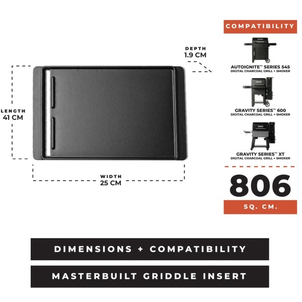 Plancha Reversible Masterbuilt para Gravity Series