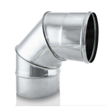 Codo Inox 90º de 140 mm. para Hornos Fontana