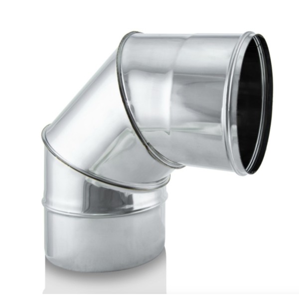 Codo Inox 90º de 140 mm. para Hornos Fontana
