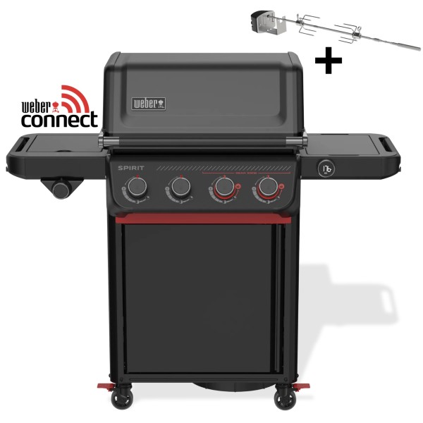 Weber Spirit EPX-435R Stealth Edition con Asador Giratorio