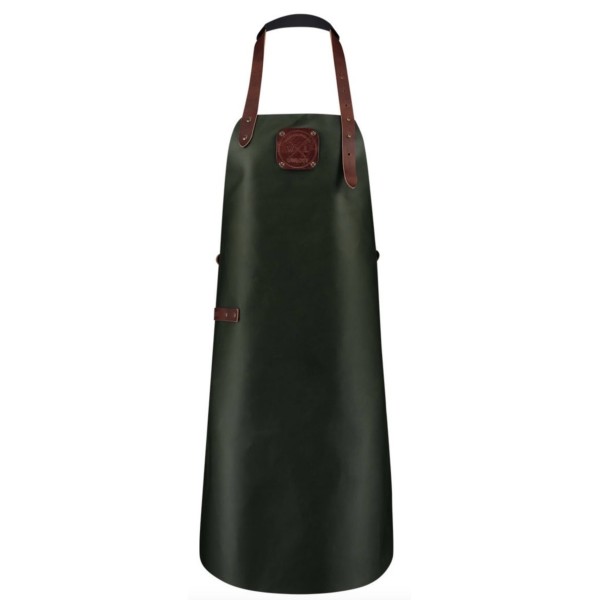 Delantal de Cuero Classic XXL Verde/Cognac Witloft