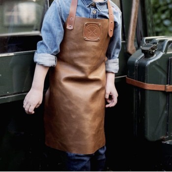 Delantal de Cuero Classic Niños Cognac Witloft 2