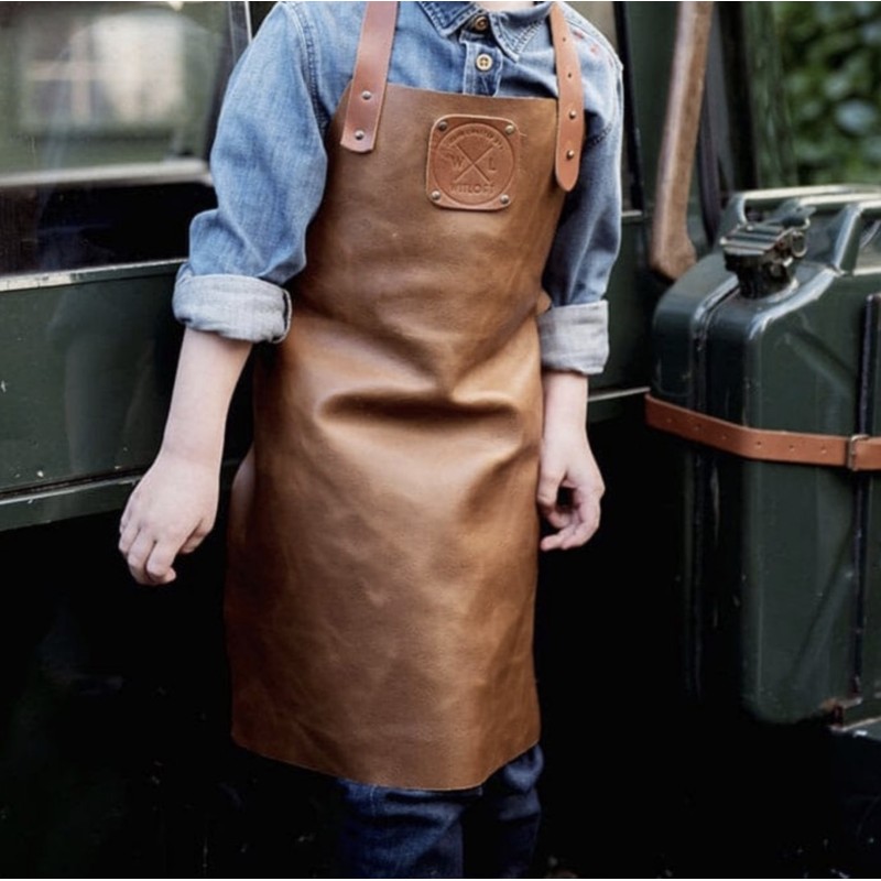 Delantal de Cuero Classic Niños Cognac Witloft