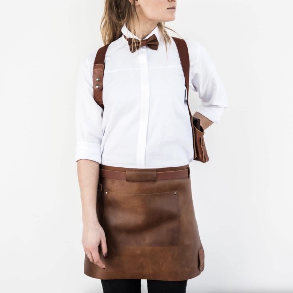 Delantal de Cuero Corto Cognac Witloft