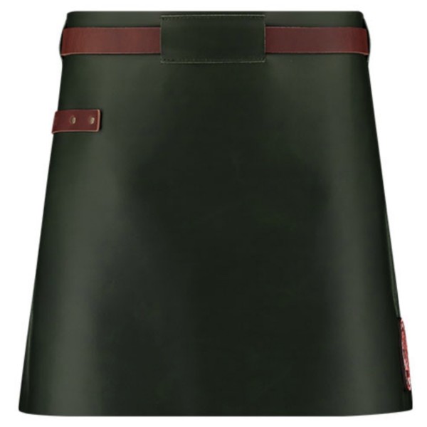 Delantal de Cuero Corto Verde/Cognac Witloft