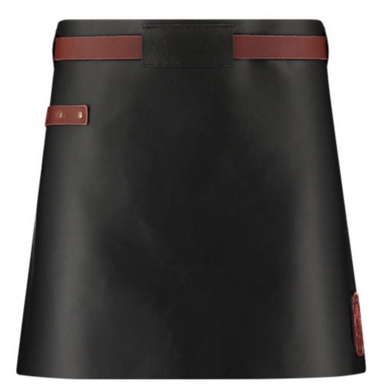 Delantal de Cuero Corto Negro/Cognac Witloft