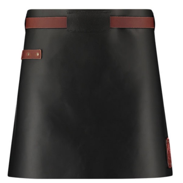 Delantal de Cuero Corto Negro/Cognac Witloft