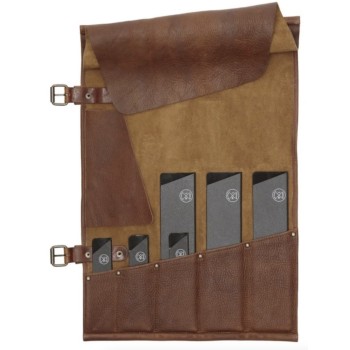 Estuche para Cuchillos 5 Bolsillos Cognac Witloft