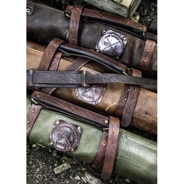 Estuche para Cuchillos 9 Bolsillos Marrón Oscuro Witloft
