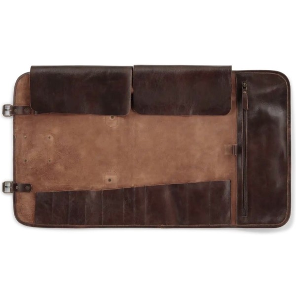 Estuche para Cuchillos 17 Bolsillos Búfalo Chocolat Witloft