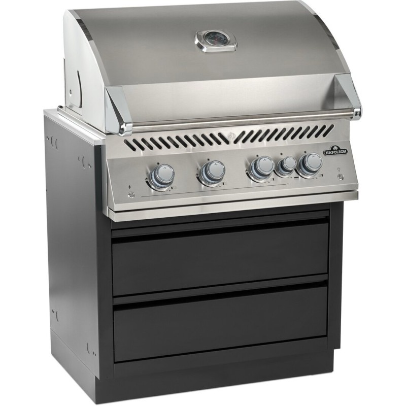 Módulo Oasis para barbacoa gas 32 Negro Mate Napoleon