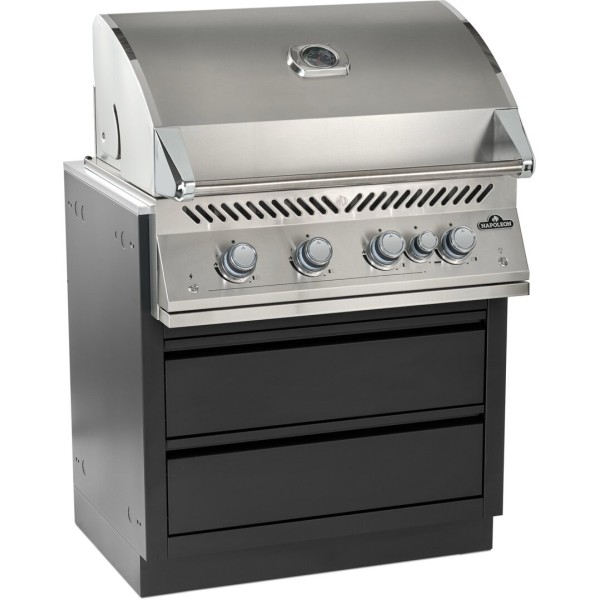 Módulo Oasis para barbacoa gas 32 Negro Mate Napoleon