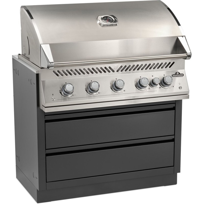 Módulo Oasis barbacoa gas Negro Mate Napoleon serie 700 38