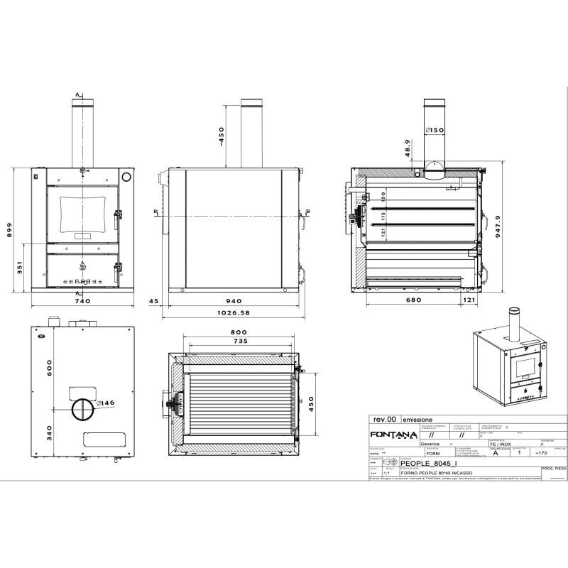 Horno de leña People 57 Incasso
